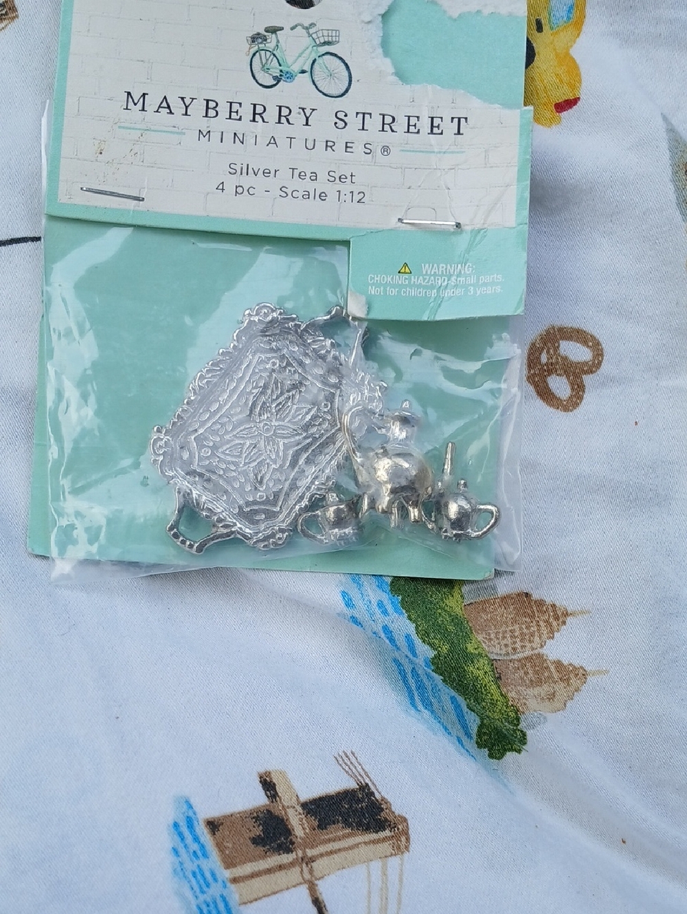 Mayberry Street Miniatures Silver 4-Pc Tea Set - Mint Packaging